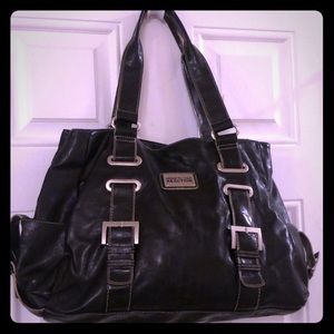 Kenneth Cole reaction buckle shoulder/tote handbag